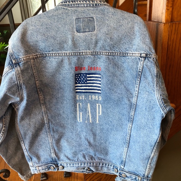 GAP Other - Vintage Gap Trucker Jacket With Flag